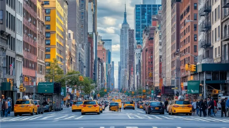 Fifth Avenue Traffic With Empire State Building