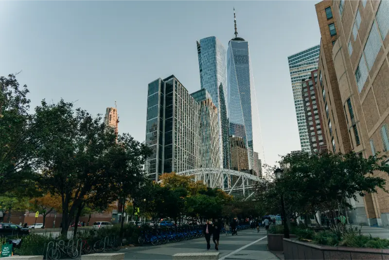 New York City USA Sep 12th 2022 Battery Park Manhattan Buildings