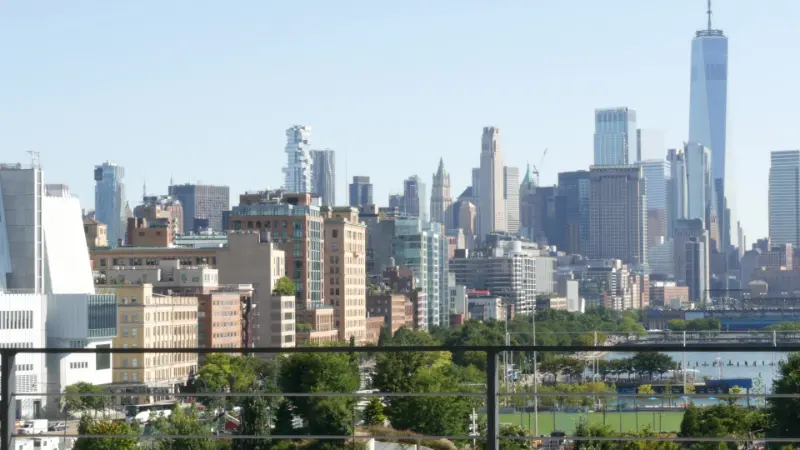 New York City Waterfront Skyline Manhattan Downtown Financial District World Trade Center Cityscape