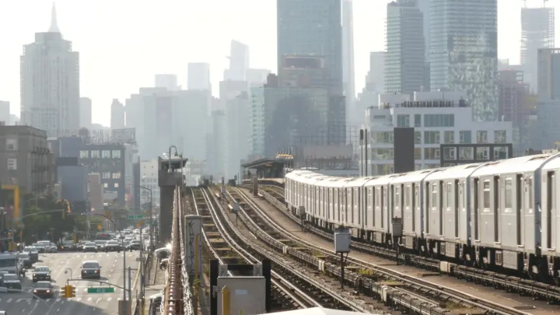 New York Subway Station NYC Metro Train United States Metropolitan Manhattan Skyline Empire State
