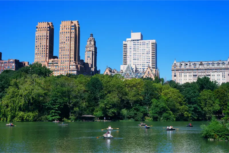 Rowboat On Central Park Lake