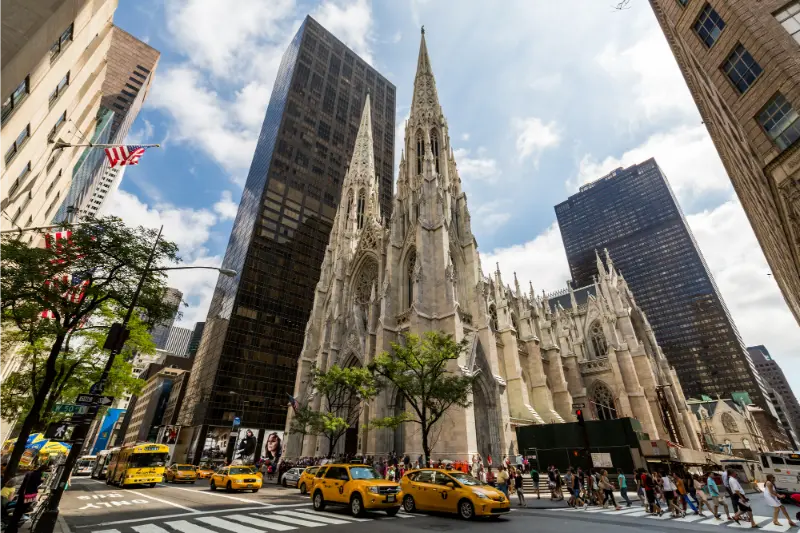 St Patrick's Cathedral In Midtown Manhattan