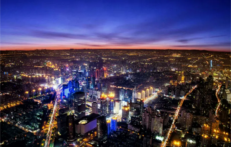 Times Square Aerial View At Night 3