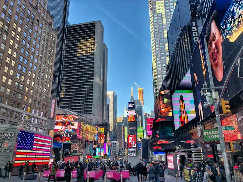 Times Square And Broadway In Daylight
