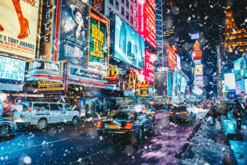 Times Square In The Snow 2